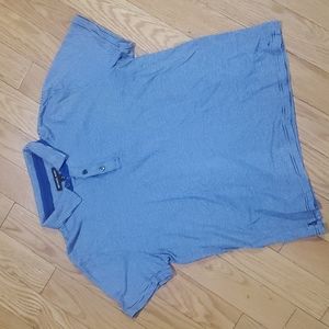 Strip blue polo men's shirt